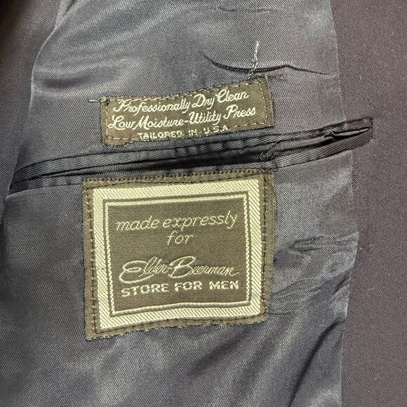 Vtg Christian Dior 39L Monsieur Double Breasted Blue Blazer Gold Button Preppy - Picture 6 of 13